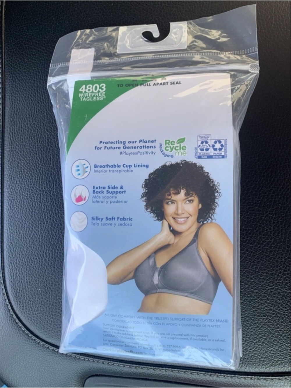 Playtex 18 Hour Silky Soft Smoothing Bra - White 44D - Picture 5 of 7